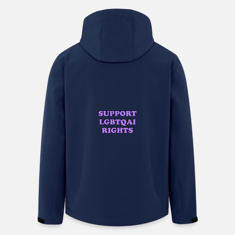 Soutenez les droits LGBT - Veste softshell homme en polyester recyclé Stanley/Stella - marine