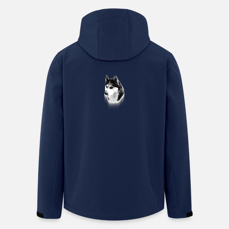 Husky Nebel Tropfen Eis - Recycelte Männer Softshell-Jacke von Stanley/Stella - Navy