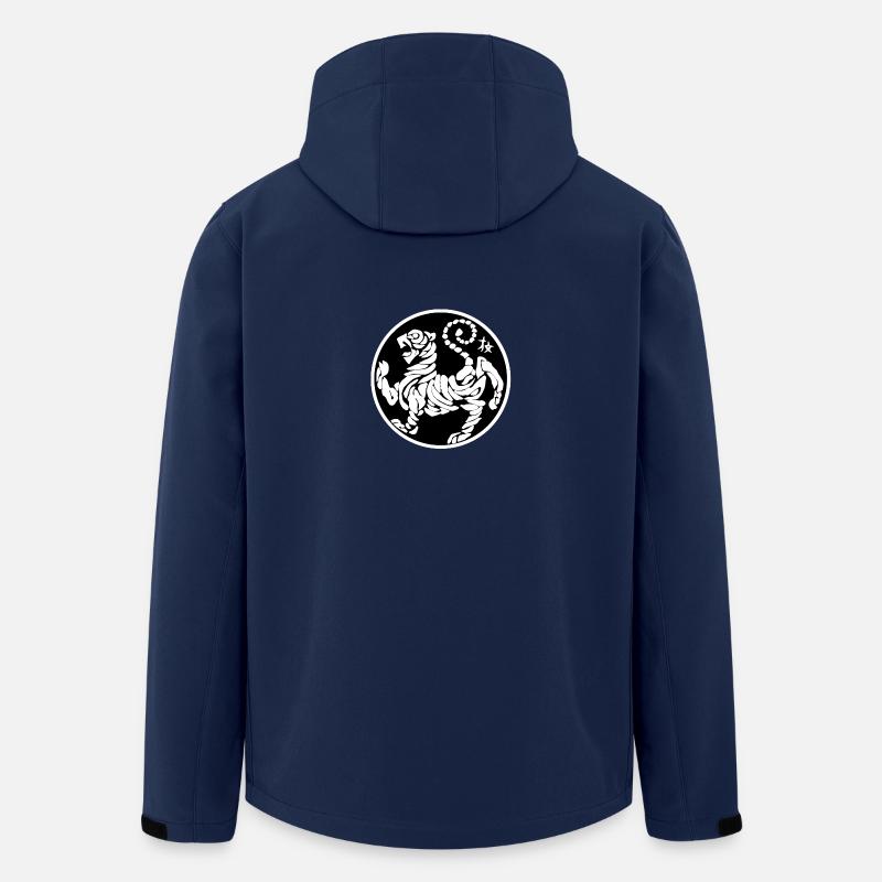 Shotokan Tiger white on black - Men’s Recycled Softshell Jacket by Stanley/Stella - navy
