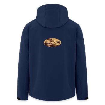 Cuba - Men’s Recycled Softshell Jacket by Stanley/Stella - navy - Back - AI Model Male 185 light (185cm)