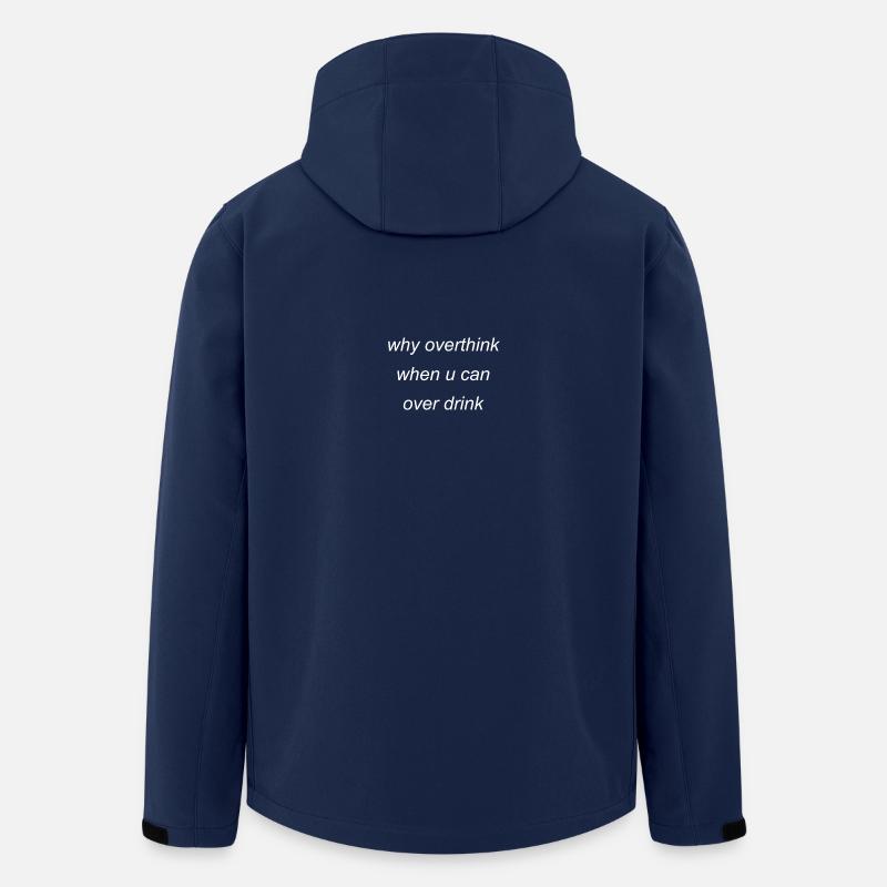 overthink or overdrink - Veste softshell homme en polyester recyclé Stanley/Stella - marine