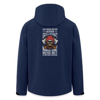 Walhalla Nordmann Wikinger Geschenk Odin - Recycelte Männer Softshell-Jacke von Stanley/Stella - Navy - Hinten - AI Model Male 185 light (185cm)