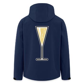 Verre XSect (vin mousseux / entonnoir / fermé / 3C) - Veste softshell homme en polyester recyclé Stanley/Stella - marine - Dos - AI Model Male 185 light (185cm)