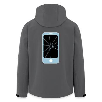 spider app - Recycelte Männer Softshell-Jacke von Stanley/Stella - Anthrazit - Hinten - AI Model Male 185 light (185cm)