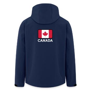 National Flag Of Canada - Men’s Recycled Softshell Jacket by Stanley/Stella - navy - Back - AI Model Male 185 light (185cm)