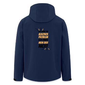 Ich habe ein Alkohol Problem ich finde mein Bier n - Recycelte Männer Softshell-Jacke von Stanley/Stella - Navy - Hinten - AI Model Male 185 light (185cm)