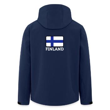 Nationalflagge von Finnland - Recycelte Männer Softshell-Jacke von Stanley/Stella - Navy - Hinten - AI Model Male 185 light (185cm)