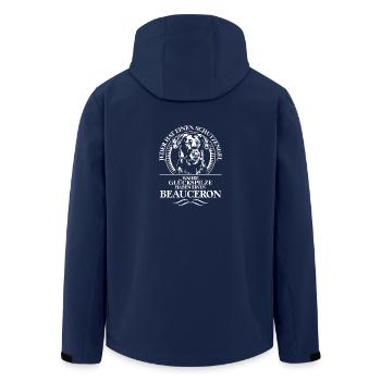BEAUCERON Schutzengel Hundespruch Hunde Wilsigns - Recycelte Männer Softshell-Jacke von Stanley/Stella - Navy - Hinten - AI Model Male 185 light (185cm)