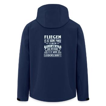 Fliegen - Es ist keine Phase - Recycelte Männer Softshell-Jacke von Stanley/Stella - Navy - Hinten - AI Model Male 185 light (185cm)