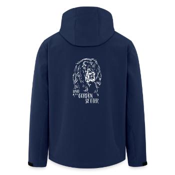 Loved by a Gordon Setter Dog Saying Hunting Dogs - Men’s Recycled Softshell Jacket by Stanley/Stella - navy - Back - AI Model Male 185 light (185cm)