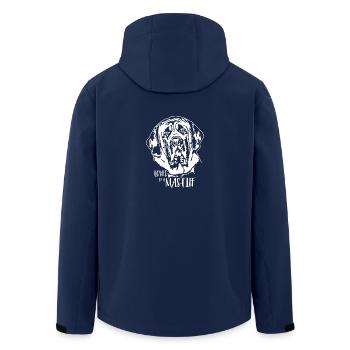 Aimé par un chien Mastiff disant chien chien Wilsigns - Veste softshell homme en polyester recyclé Stanley/Stella - marine - Dos - AI Model Male 185 light (185cm)