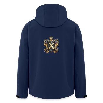 X Letter Logo Crown - Men’s Recycled Softshell Jacket by Stanley/Stella - navy - Back - AI Model Male 185 light (185cm)