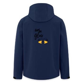 Hart am Glas - Recycelte Männer Softshell-Jacke von Stanley/Stella - Navy - Hinten - AI Model Male 185 light (185cm)