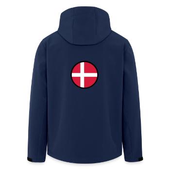 Markiert durch Dänemark - Recycelte Männer Softshell-Jacke von Stanley/Stella - Navy - Hinten - AI Model Male 185 light (185cm)