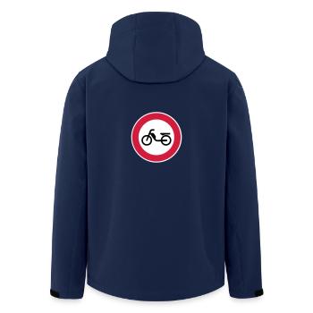 Moped moped prohibition prohibition sign road sign 2c - Men’s Recycled Softshell Jacket by Stanley/Stella - navy - Back - AI Model Male 185 light (185cm)