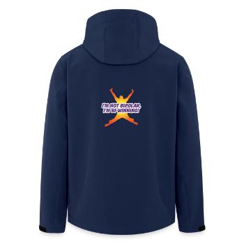Ich bin nicht bipolar Ich bin Bi-Gewinner! - Recycelte Männer Softshell-Jacke von Stanley/Stella - Navy - Hinten - AI Model Male 185 light (185cm)