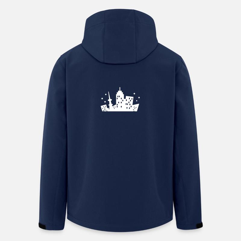Eine Stadt Skyline - Recycelte Männer Softshell-Jacke von Stanley/Stella - Navy