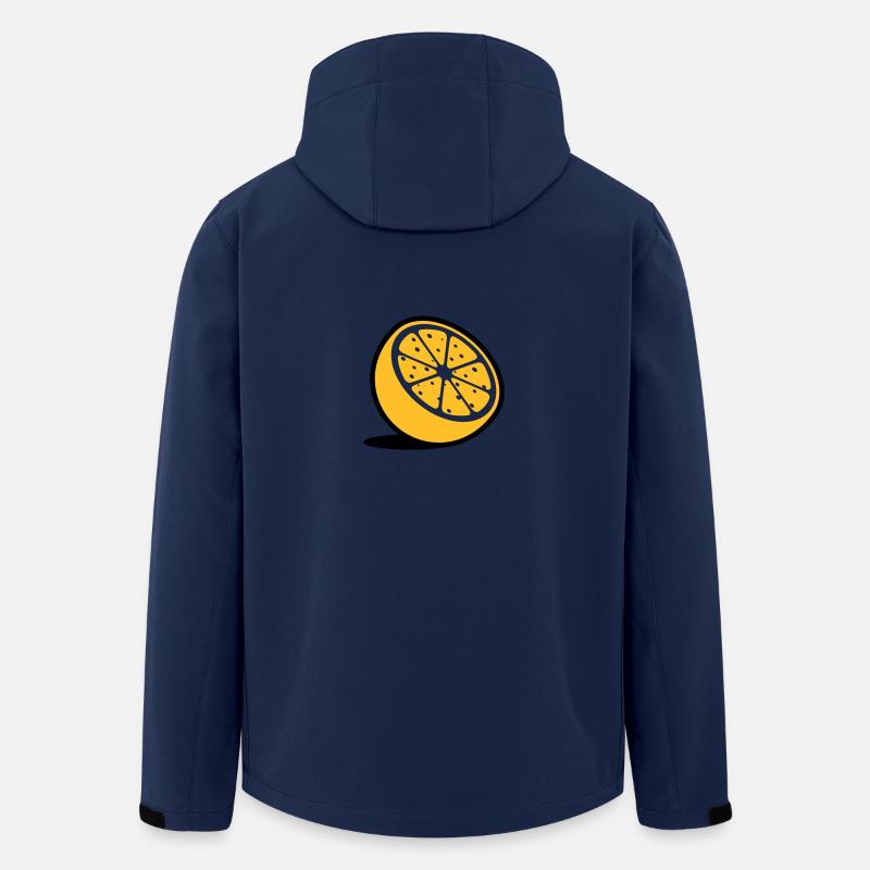 Eine Orange - Recycelte Männer Softshell-Jacke von Stanley/Stella - Navy