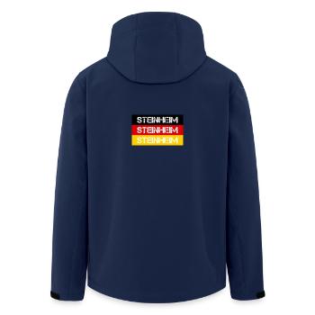 STADT STEINHEIM, DEUTSCHLAND - Recycelte Männer Softshell-Jacke von Stanley/Stella - Navy - Hinten - AI Model Male 185 light (185cm)