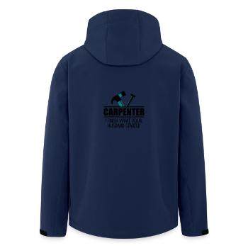 Carpenter finish what - Men’s Recycled Softshell Jacket by Stanley/Stella - navy - Back - AI Model Male 185 light (185cm)