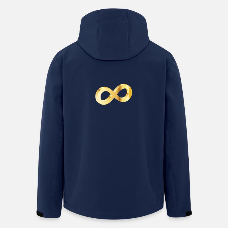 Unendlichkeit Gold - Recycelte Männer Softshell-Jacke von Stanley/Stella - Navy