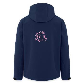 fleurs de cerisier - Veste softshell homme en polyester recyclé Stanley/Stella - marine - Dos - AI Model Male 185 light (185cm)