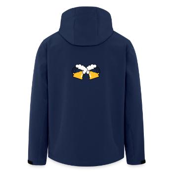 Beer jugs Beer emblem 3c - Men’s Recycled Softshell Jacket by Stanley/Stella - navy - Back - AI Model Male 185 light (185cm)