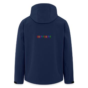 Menschenkette - Recycelte Männer Softshell-Jacke von Stanley/Stella - Navy - Hinten - AI Model Male 185 light (185cm)