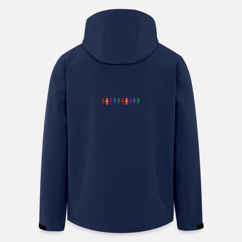Menschenkette - Recycelte Männer Softshell-Jacke von Stanley/Stella - Navy