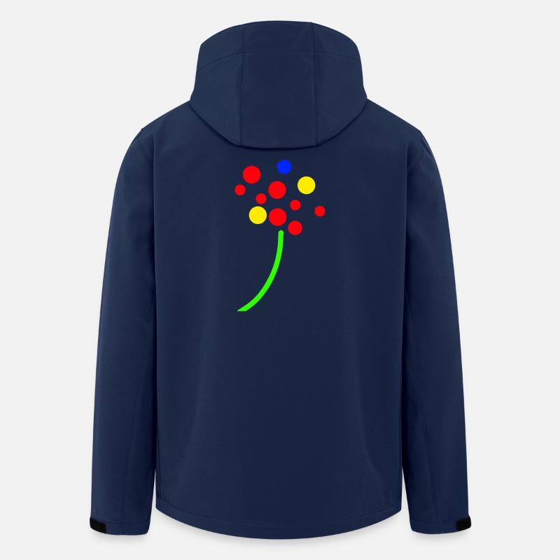 Konfetti Neon Blumenstrauß - Recycelte Männer Softshell-Jacke von Stanley/Stella - Navy