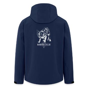 Border Collie Dad Hund Hunde Hundesport Wilsigns - Recycelte Männer Softshell-Jacke von Stanley/Stella - Navy - Hinten - AI Model Male 185 light (185cm)