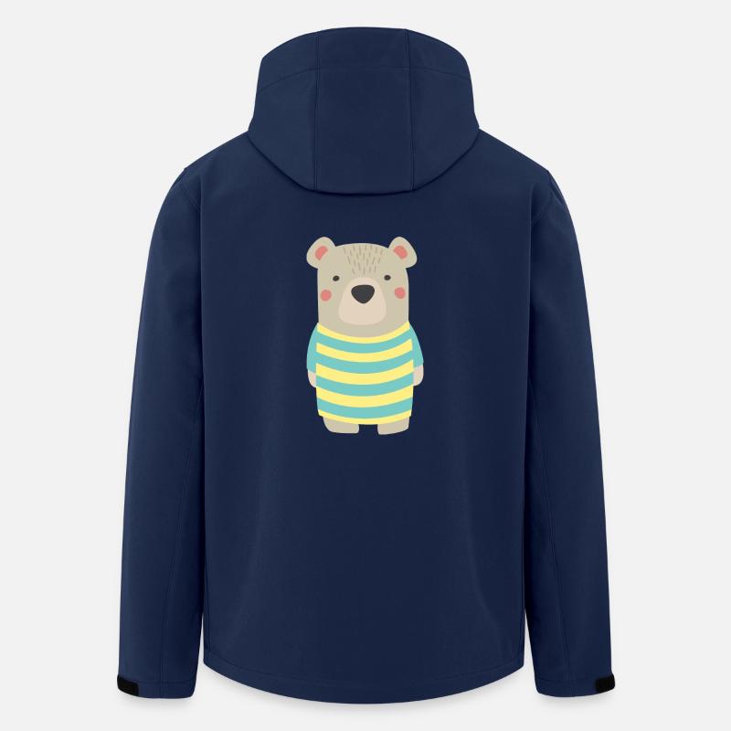 Baer avec une chemise à rayures - Veste softshell homme en polyester recyclé Stanley/Stella - marine