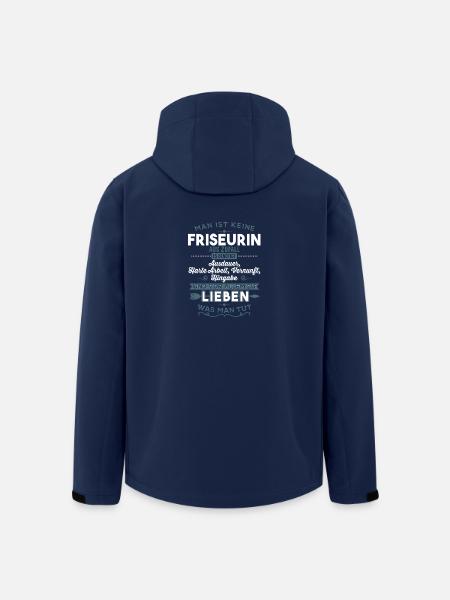 Lieben was man tut ´- Friseurin - Recycelte Männer Softshell-Jacke von Stanley/Stella - Navy