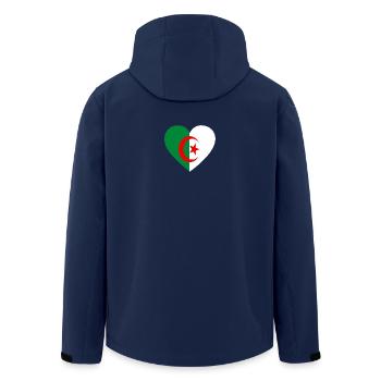 Love Amour cadeau algeria algérie - Veste softshell homme en polyester recyclé Stanley/Stella - marine - Dos - AI Model Male 185 light (185cm)
