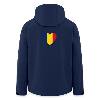 Love Amour cadeau RUMAENIEN Romania Roma nia - Veste softshell homme en polyester recyclé Stanley/Stella - marine - Dos - AI Model Male 185 light (185cm)