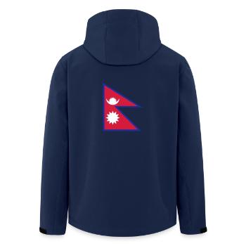 Nationalflagge von Nepal - Recycelte Männer Softshell-Jacke von Stanley/Stella - Navy - Hinten - AI Model Male 185 light (185cm)