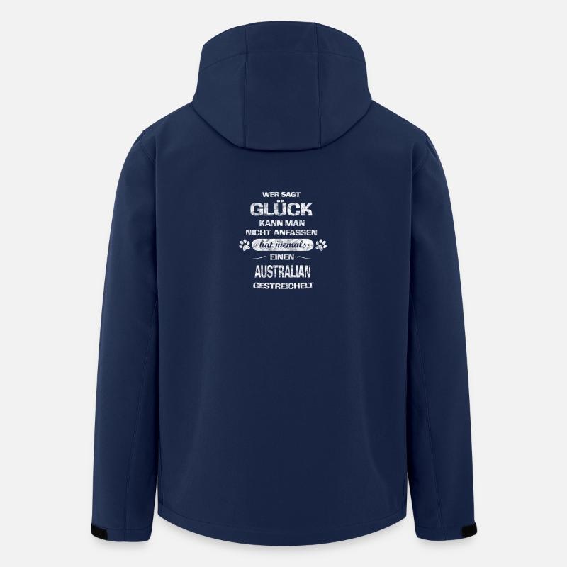 Hund Glueck AUSTRALIAN SHEPHERD - Recycelte Männer Softshell-Jacke von Stanley/Stella - Navy