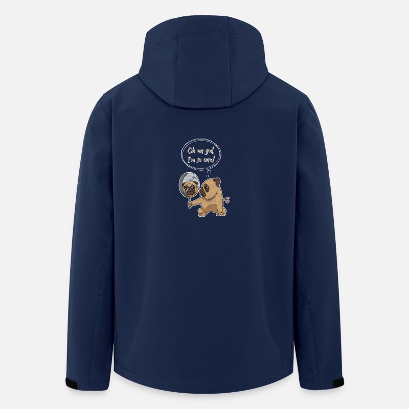 Cute Pug - Recycelte Männer Softshell-Jacke von Stanley/Stella - Navy