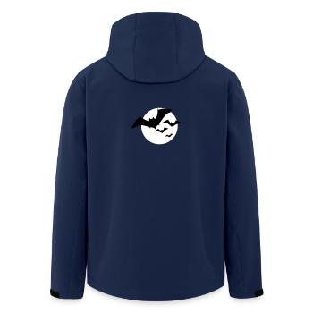 Halloween bat swarm 1c - Men’s Recycled Softshell Jacket by Stanley/Stella - navy - Back - AI Model Male 185 light (185cm)