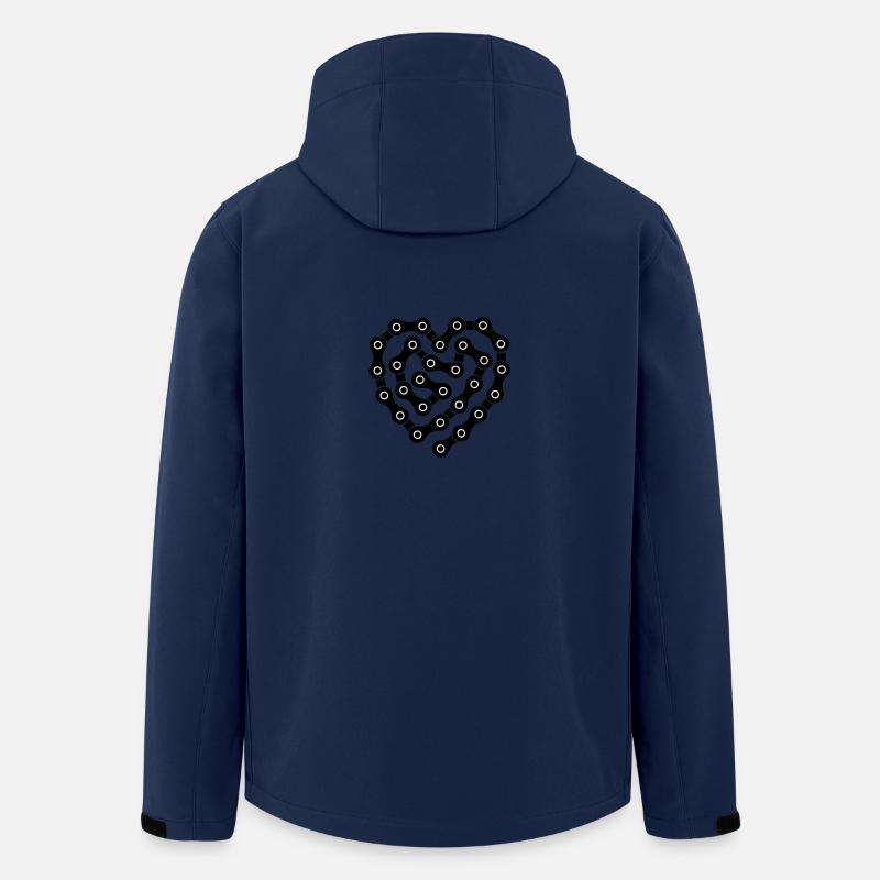 Herz aus Kettengliedern - Recycelte Männer Softshell-Jacke von Stanley/Stella - Navy