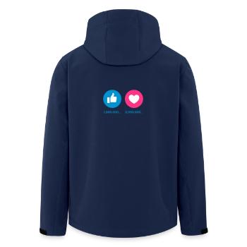 comme - Veste softshell homme en polyester recyclé Stanley/Stella - marine - Dos - AI Model Male 185 light (185cm)