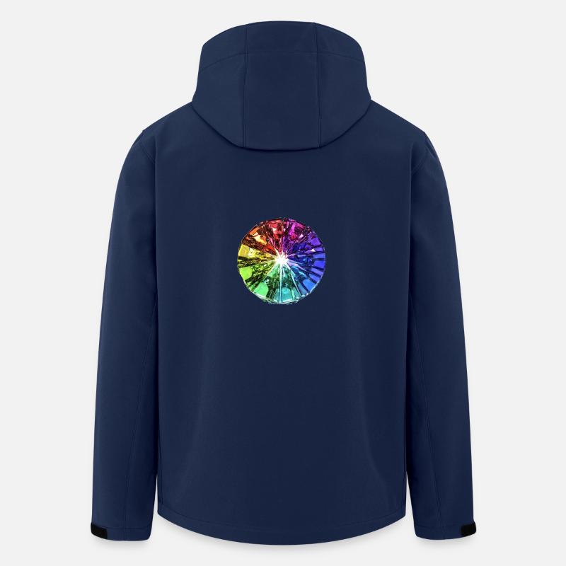 Bunter Stein - Recycelte Männer Softshell-Jacke von Stanley/Stella - Navy