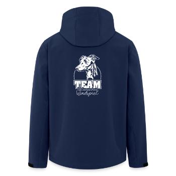 TEAM ITALIENISCHES WINDSPIEL Windhund Wilsigns - Recycelte Männer Softshell-Jacke von Stanley/Stella - Navy - Hinten - AI Model Male 185 light (185cm)