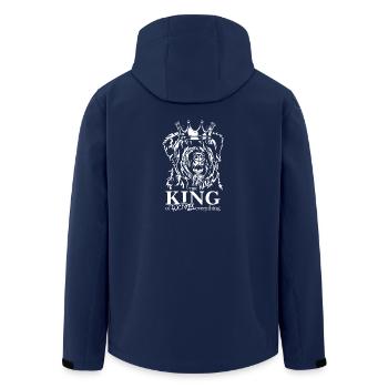 BOUVIER DES FLANDRES Roi chien disant Wilsigns - Veste softshell homme en polyester recyclé Stanley/Stella - marine - Dos - AI Model Male 185 light (185cm)