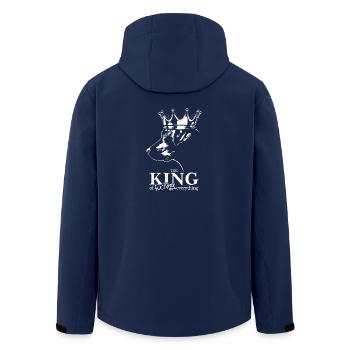 Labrador King of everything Labbi Dogs Wilsigns - Men’s Recycled Softshell Jacket by Stanley/Stella - navy - Back - AI Model Male 185 light (185cm)