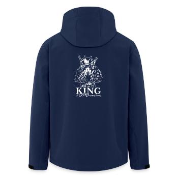 Caniche miniature Roi de tout Chiens Disant Chien - Veste softshell homme en polyester recyclé Stanley/Stella - marine - Dos - AI Model Male 185 light (185cm)