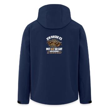 Gut aussehen zum 60. Geburtstag - Recycelte Männer Softshell-Jacke von Stanley/Stella - Navy - Hinten - AI Model Male 185 light (185cm)