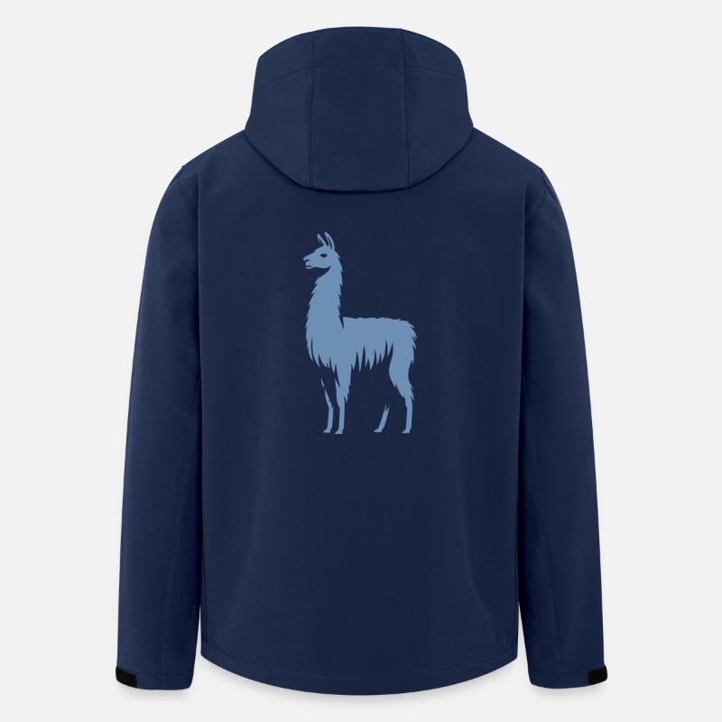 Llama Silhouette - Men’s Recycled Softshell Jacket by Stanley/Stella - navy
