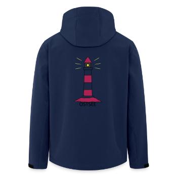 Leuchtturm Ostsee - Recycelte Männer Softshell-Jacke von Stanley/Stella - Navy - Hinten - AI Model Male 185 light (185cm)