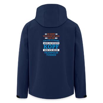 Trampolinturnen Sportart - Recycelte Männer Softshell-Jacke von Stanley/Stella - Navy - Hinten - AI Model Male 185 light (185cm)